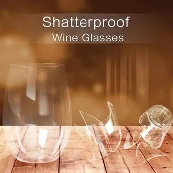 4 шт. Небьющиеся бокалы для вина Небьющиеся пластиковые стеклянные безопасные многоразовые пивные чашки