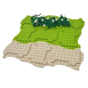 4 шт. Нерегулярная специальная базовая пластина DIY Сборка строительных блоков, посадка деревьев лес сад фигурки части игрушки для детей