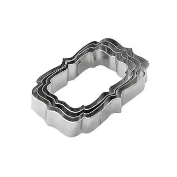 4 шт. нержавеющая сталь лепестковый цветок бисквит помадка торт декор резак форма для выпечки 11*8cm, 8.2*6cm, 9.6*6.9cm, 6.5*4.7cm