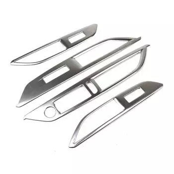 4 шт. Нержавеющая сталь, панель управления переключателем стеклоподъемника автомобиля, накладка на рамку для Peugeot 3008 GT 5008 GT 2017 2018, автомобильные аксессуары серебряный