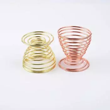 4 шт., нержавеющая сталь, пружинная подставка для яиц, мини-подставка для яиц с пружинной проволокой, подставка для хранения вареных яиц для домашней кухни