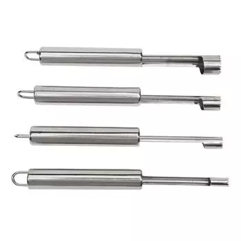 4 шт. нержавеющая сталь яблоко груша косточка Remover Twist фруктовый резак кухонный гаджет для красных фиников овощи гаджеты для дома One Size серебряный