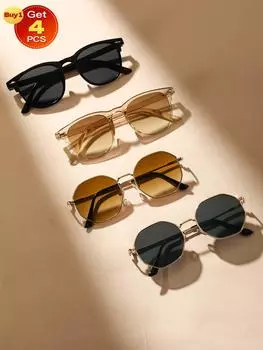 4 шт. нестандартной оправы для женщин и мужчин, модные очки для повседневного отдыха на свежем воздухе.