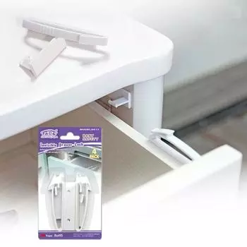 4 шт. невидимый замок с защелкой ящика, детские замки для шкафа, детские защитные защелки для детей, безопасный дверной шкафчик 4pcs