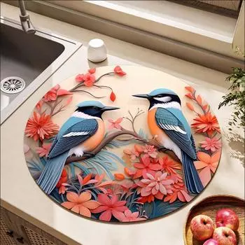 4 шт. Новая подушка из диатомовой грязи в китайском стиле для кухни, подушка для раковины, подставка для слива, коврик для бара, присоска, подставка для стола 30*30cm