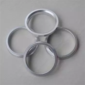 4 шт. Новые автомобильные алюминиевые центрирующие кольца для колесных дисков 57,1 на 66,5 мм Серебристые Ремонт