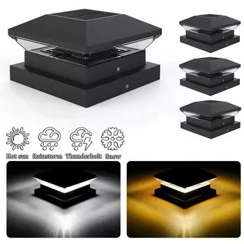 4 шт. новые солнечные столбовые фонари деревянные колья забор китайский забор двор свет сад вилла 4/5 дюйма столбовые фонари Solar