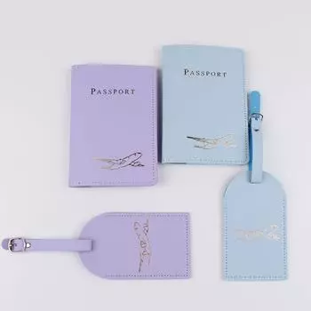 4 шт. Обложка для паспорта для влюбленных пар, багажная бирка, горячее тиснение, самолет для женщин и мужчин, путешествия, мода, свадьба, подарок