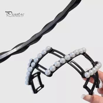 4 шт. обручи для волос, выдвижные карманные повязки на голову, нескользящие телескопические обручи для волос, легко носить, складные повязки на голову, аксессуары для волос 4pcs