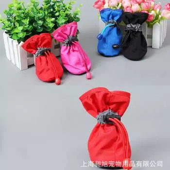 4 шт. обуви для собак маленьких и больших пород, кошек, противоскользящие мягкие регулируемые сапоги для лап, носки для чихуахуа, кроссовки для щенков таксы S-2 красный