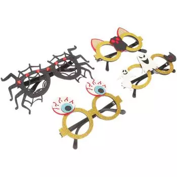 4 шт. очки-паутина для вечеринки на Хэллоуин, реквизит для одежды, розыгрышей, детские солнцезащитные очки 14.5X14cm