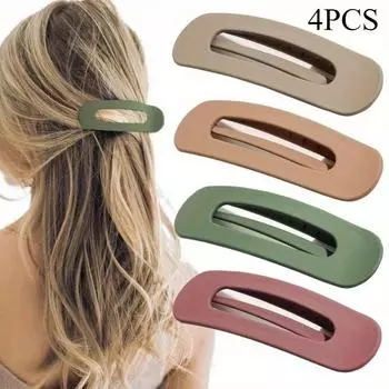 4 шт. однотонная заколка для волос/заколка для рукава сбоку, заколка для челки, элегантные аксессуары для волос для женщин на каждый день