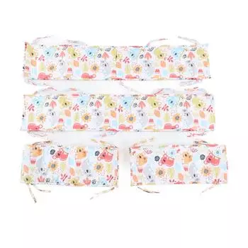 4 шт. ограждение для детской кроватки, мягкое, усиленное, для предотвращения столкновений, тип 2