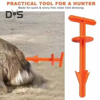 4 шт. охотничий инструмент для вытаскивания задницы, пластиковый аксессуар для полевой разделки оленей, для очистки ануса крупного рогатого скота 4pcs