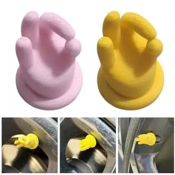 4 шт. OK Жест Крышка клапана шины Простая установка Высококачественная защита Смелый розыгрыш Подарок жёлтый