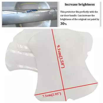 4 шт. Оригинальный клей 3M Прозрачная пленка-протектор от царапин краски ТПУ для чаши дверной ручки Прозрачные наклейки