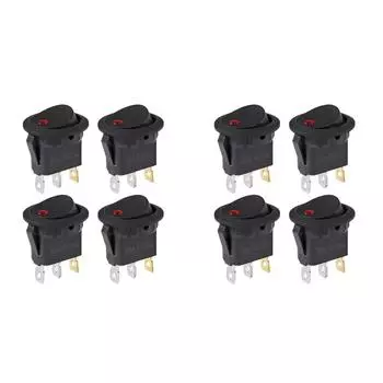 4 шт. освещенный кулисный переключатель водонепроницаемый DC 12 В 20 А для лодки автомобиля (красный)