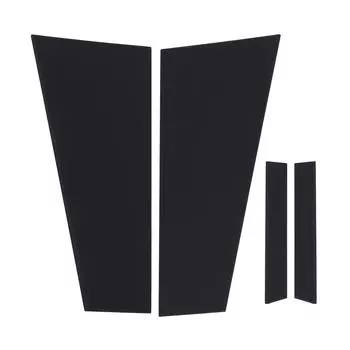 4 шт. отделка стойки стойки высокопрочный поликарбонат глянцевый черный сменный чехол для двери и окна для Benz CLS