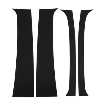 4 шт. отделка столба столба высокопрочный поликарбонат глянцевый черный дверь окно столб крышка наклейка