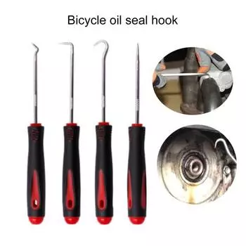 4 шт., отвертки для автомобильного сальника, высокая твердость, антиокислительный аксессуар, прецизионный набор для автомобильного сальника для велосипеда красный/чёрный