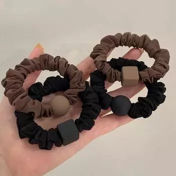 4 шт./пакет резинки для волос для девочек с хвостиком, простые аксессуары для волос, женская и детская повязка на голову, простые резинки для волос One Size