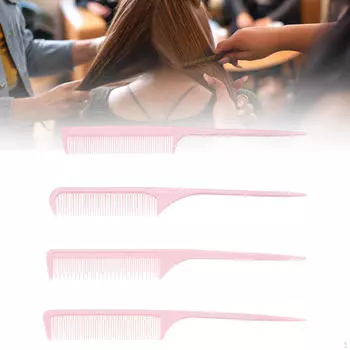 4 шт. парикмахерская расческа принадлежности для укладки волос легкие расчески для кромок волос розовый
