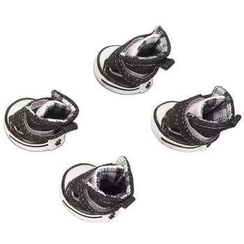 4 шт. парусиновая обувь для щенков, модная, милая, всесезонная, дышащая, нескользящая, спортивная обувь для домашних животных 4