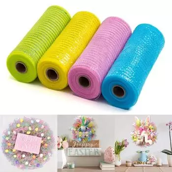 4 шт., пасхальный день, деко, сетчатые ленты, украшение венок, сделай сам, поделки, мягкие водонепроницаемые пасхальные украшения для дома и вечеринки