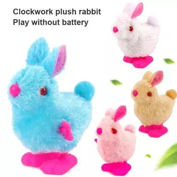 4 шт. пасхальный заводной кролик новинка плюшевые прыгающие кролики игрушки для детей пасхальные яйца охота корзина наполнитель сувениры на день рождения 4pcs mix color