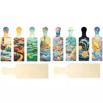 4 шт. Пейзажная красочная алмазная тарелка для еды для декора столешницы LY679