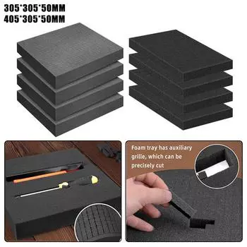 4 шт. пенопласта Pick Apart для ящика с инструментами, предварительно нарезанная губка высокой плотности Pluck Precorted Foams для хранения в жестком кейсе для полетов