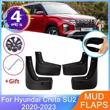 4 шт. передние и задние брызговики для Hyundai Creta ix25 MK2 SU2 2022 2023, брызговики на крыльях, колеса автомобиля с защитой от брызг