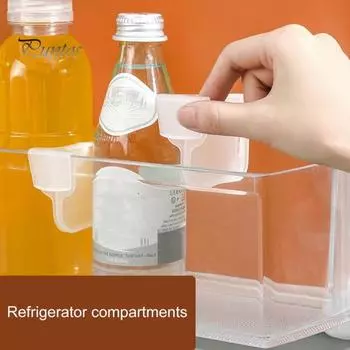 4 шт. перегородки для холодильника, экономящие пространство, регулируемые полипропиленовые защелки, перегородки для ящика для хранения холодильника, разделители для дома 4pcs