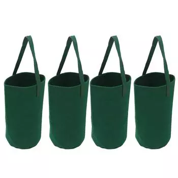 4 шт. перевернутый контейнер для томатов, клубники и травы, подвесные перевернутые мешки для выращивания томатов и клубники, зеленый зелёный