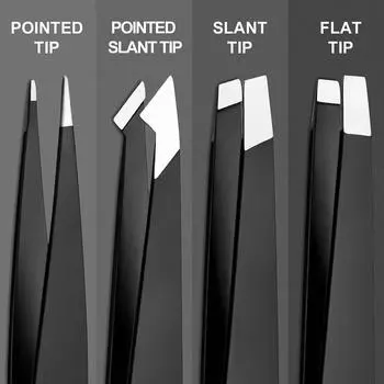 4 шт., пинцет для бровей, красочные волосы, красота, съемник тонких волос из нержавеющей стали, наклонные зажимы для бровей, инструменты для удаления макияжа оранжевый