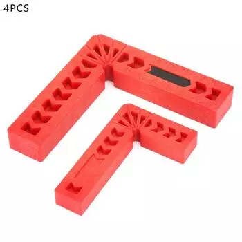 4 шт. пластиковая угловая линейка L типа 90 градусов, деревообрабатывающий инструмент, вспомогательный локатор 3in