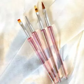 4 шт. Пластиковые кисточки для УФ-геля для ногтей, набор для самостоятельного дизайна ногтей, кисти для рисования в полоску, наборы кистей для рисования, ручка для резьбы