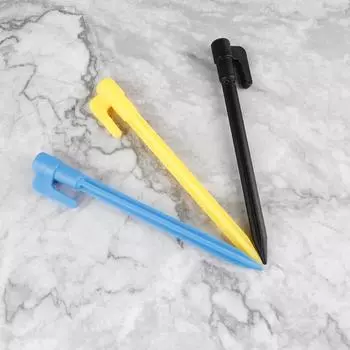 4 шт. Пластиковые колышки для палаток для кемпинга, пляжные коврики, гвозди, ветрозащитные колышки для парашютного шнура, аксессуары для гвоздей для кемпинга на открытом воздухе красный