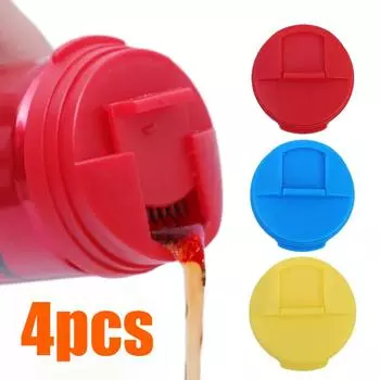 4 шт. Пластиковые крышки для банок с напитками, герметичные крышки для напитков, многоцветные крышки для пивных банок с защитой от утечки воздуха, переносные крышки для бутылок с водой red 1pcs