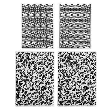 4 шт. Пластиковые папки для тиснения Шаблоны для изготовления открыток Инструменты для скрапбукинга