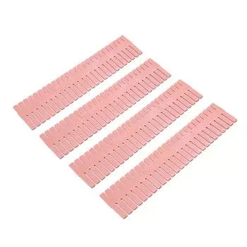 4 шт. Пластиковые сетчатые разделители для ящиков, самодельный регулируемый органайзер для ящиков для носков и нижнего белья Lengthen 4pcs розовый