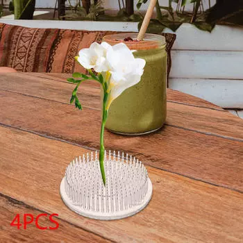 4 шт. пластиковый органайзер для цветочных лягушек, простой в использовании держатель для булавок с цветочной композицией для