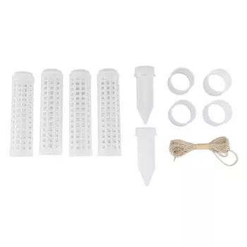 4 шт. пластиковый столб для мха для вьющихся растений Монстера, штабелируемая опора для растений для внутреннего и наружного горшка