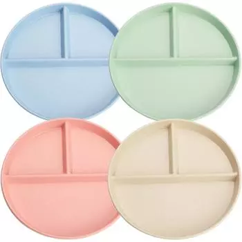 4 шт. Пластина для сжигания жира, отсек для подноса без вреда для здоровья, керамические тарелки для диетического питания, разделенные