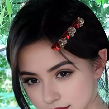 4 шт. плетеные заколки для волос со стразами, сверкающие искусственные кристаллы, плетеные заколки для волос в форме сердца, двухслойные шпильки для челки красный