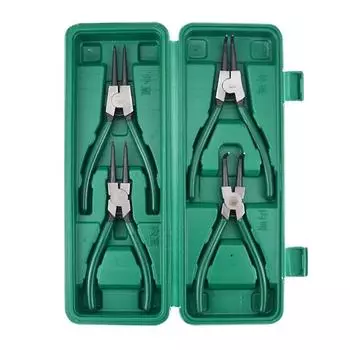 4 шт., плоскогубцы для стопорных колец промышленного класса, углеродистая сталь, сверхмощные пружинные плоскогубцы, прочный и долговечный, с прочной пружиной