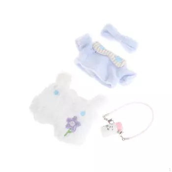 4 шт. плюшевой кукольной одежды, кукольная одежда для детей, подарок на день рождения, воображаемые комбинезоны с галстуком-бабочкой