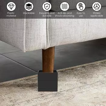 4 шт. Подъемники для кровати, регулируемые, нескользящие, прочные, для стола, стула, дивана, шкафа, ножки для кровати, рама, подъемная, штабелируемая