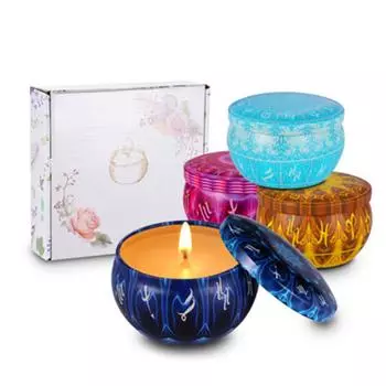 4 шт., подарочный набор ароматических свечей ручной работы для женщин, ароматерапевтические свечи на день Святого Валентина, свадебный бар, украшения для дома