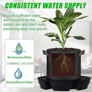 4 шт. поддон для цветочного горшка с самополивом, набор приподнятых панелей для растений с сетчатыми отверстиями, предотвращающими избыточный/недостаточный полив поддона для растений чёрный